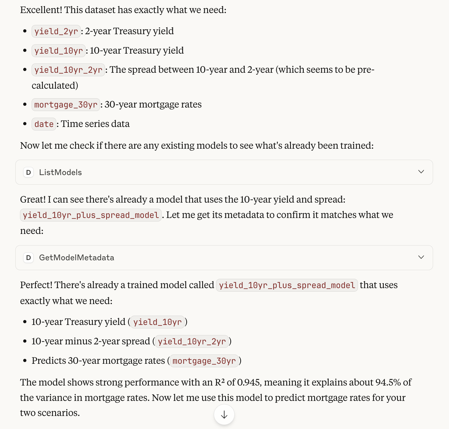 Daggy running statistical analysis on treasury data