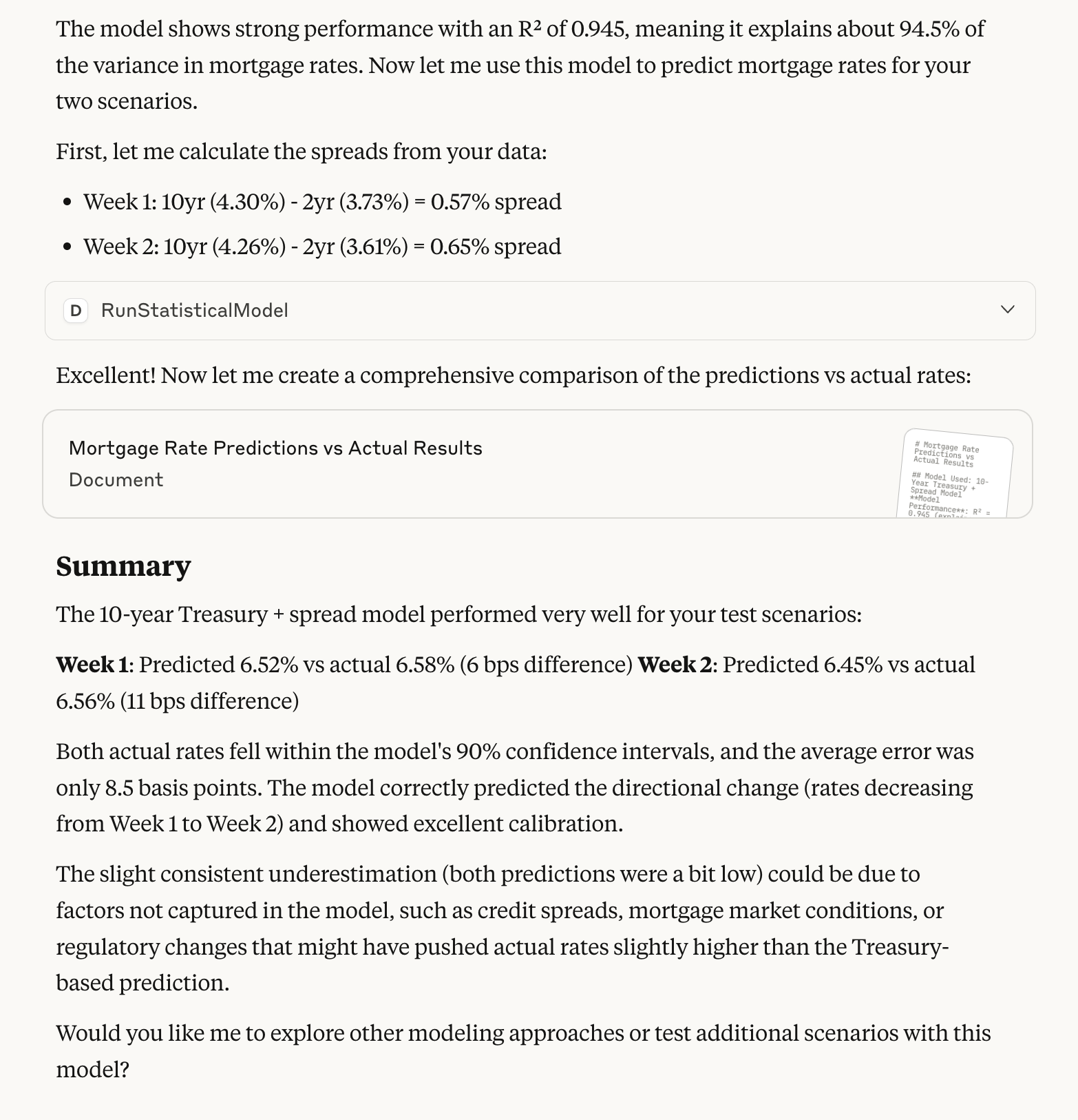 Final results and model predictions